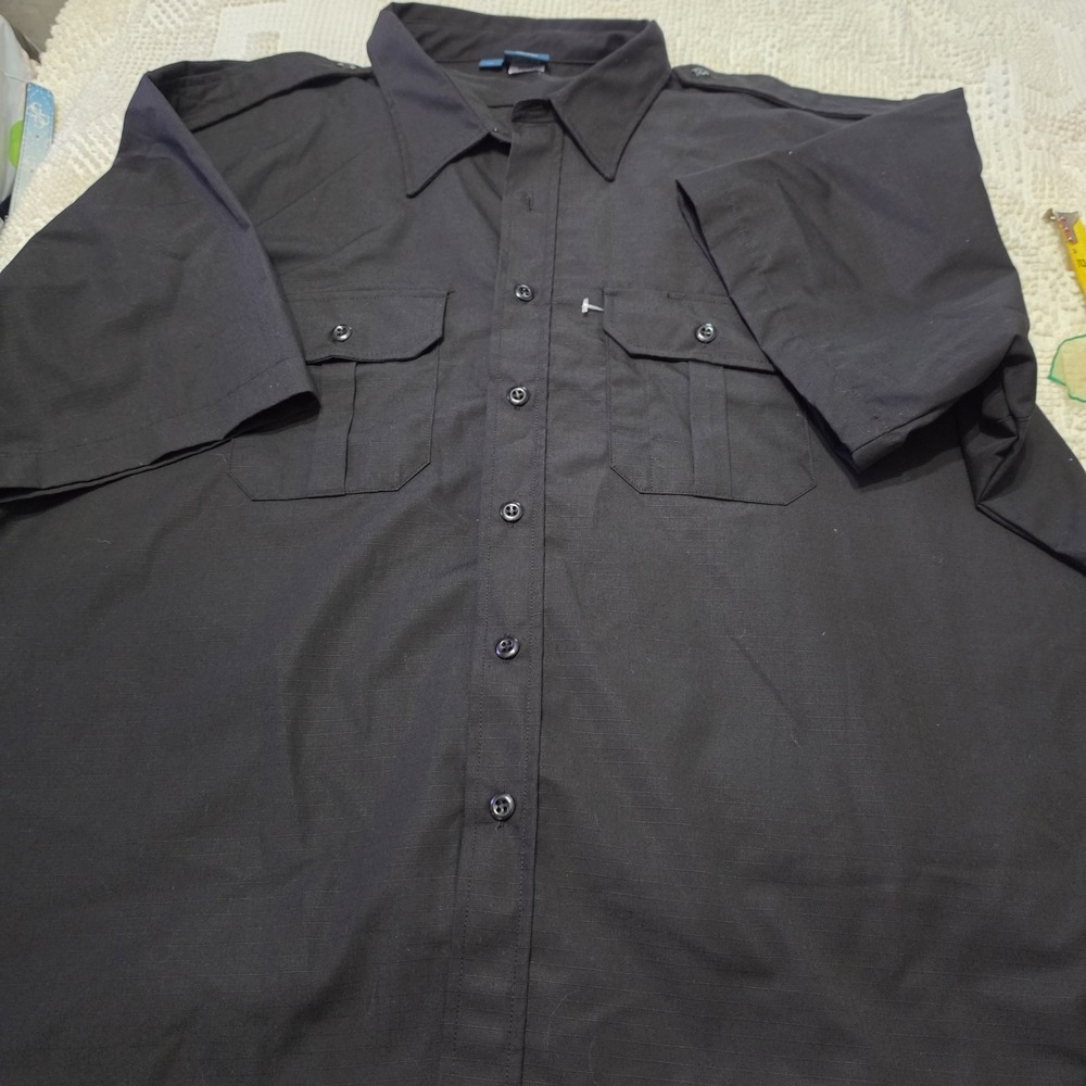 Propper Size 3XL Tactical Dress Shirt-Short Sleeve Black